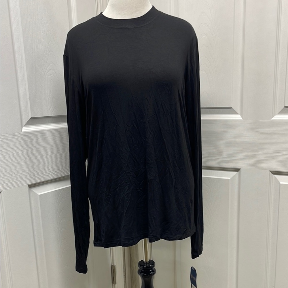 Cherokee Authentic Workwear Black Long Sleeve Shirt Large NWT